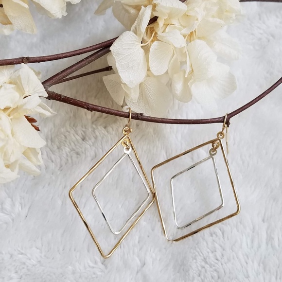 Miss Chic Gold and Silver Earrings, NWOT - Picture 6 of 6